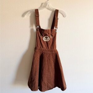 Teddy Bear Brown Corduroy Skirtall overall